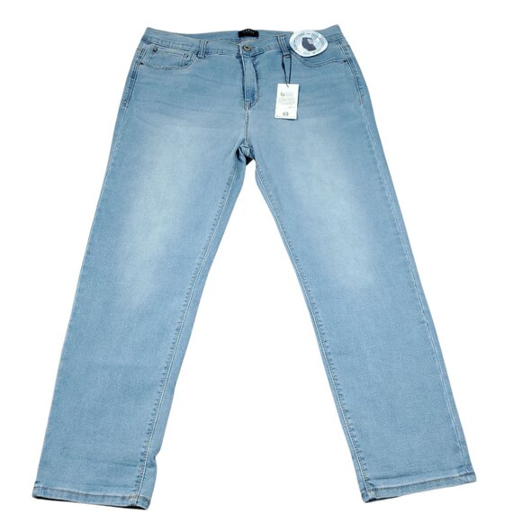 Curve Appeal High Rise Stretch Skinny Jeans Light Wash Blue Size 16 33 - Picture 1 of 8